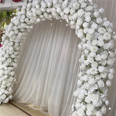 White Wedding Arch Blóm